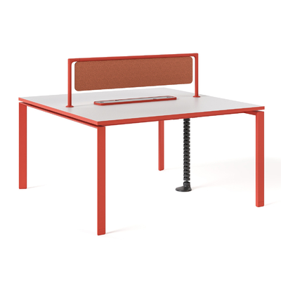 Beli FLEX 2 orang workstation sisi ganda Computer Workstation Wajah ke Wajah Untuk Kolaborasi Tim Merah online manufacture