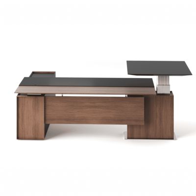 Beli Executive Office Desk Electric Height Adjustable Standing Desk Modern Ergonomic Leather Manager Table Capri T online manufacture