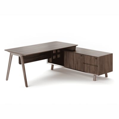 Beli Executive Desk Modern Dual Tone Structure Floating Top Side Cabinet Aluminum Frame Office Furniture DUAL online manufacture
